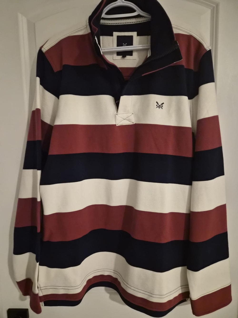 NEW Crew Clothing Co. Padstow Pique 1/4 Zip Sweatshirt - Men's Large (No Tags)